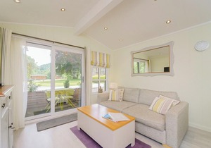 Very comfortable lodge with one king-size double and en suite shower.