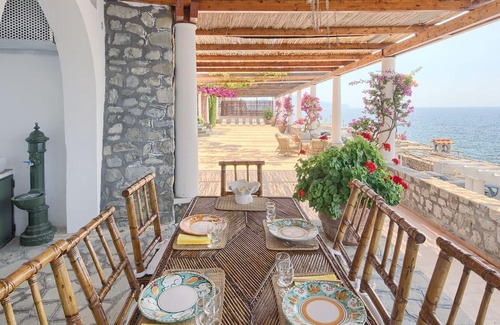 Massa Lubrense Villa | Villa Acquamarina with Private Pool, Sea View, Direct Sea Access and Parking