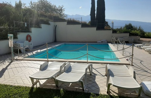 Aer Apartment | Beautiful 3-room apartment in a residence, pool, balcony, lake view, Lake Garda-Tignale