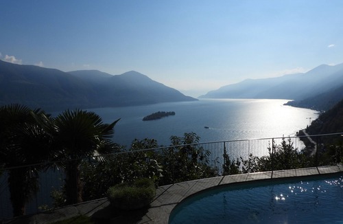 Ronco sopra Ascona Villa | Luxury villa, panoramic view of Lake Maggiore, heated large pool, 2 PP