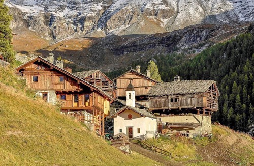 Champoluc Ski Chalet | Uniquely Located Old Stone And Wood House In Antique Mountain Village At 2083 M