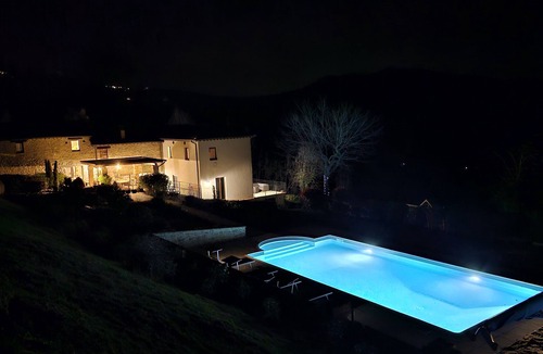 Force Villa | Villa with stunning views of the hills and private pool.