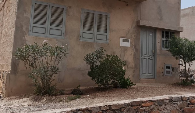Characteristic old country house in the middle of the desert