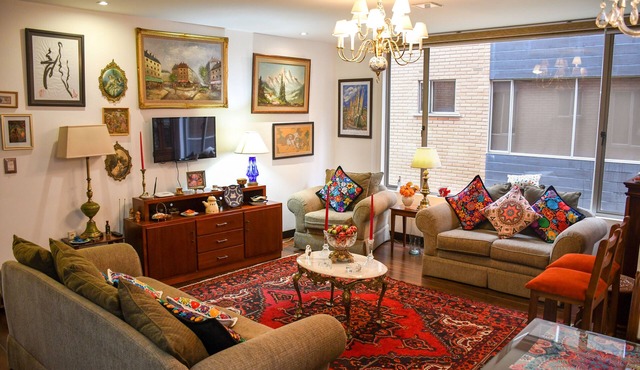 Modern two-bedroom apartment furnished in a classic style