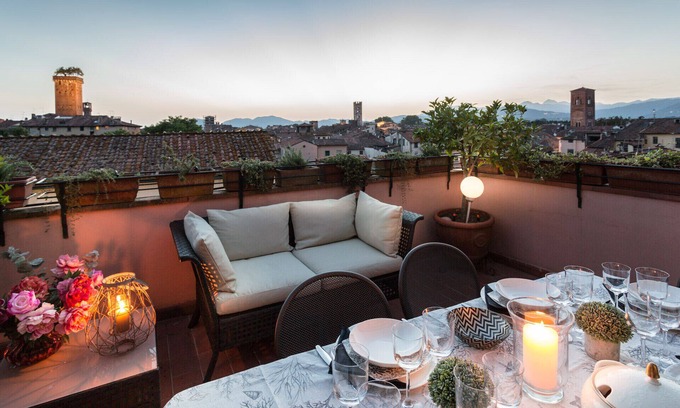 Lucca Historical Center Apartment | Top-Floor Penthouse with Panoramic Terrace in Lucca