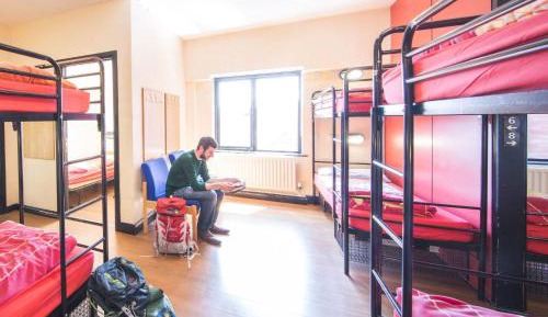 Bed in 17-Bed Male Dormitory Room